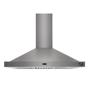 Hotte de cuisinière murale Siena de 36 po en acier inoxydable avec évacuation à air libre de FORNO