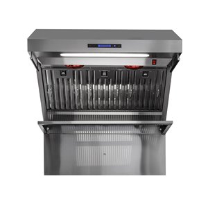 Hotte de cuisinière murale Alta Qualita de 36 po en acier inoxydable avec évacuation à air libre de FORNO