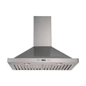 Hotte de cuisinière murale Siena de 30 po en acier inoxydable avec évacuation à air libre de FORNO