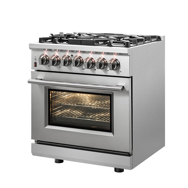 Forno 48 Freestanding Stainless Steel Double Oven Gas Range with  Convection Oven FFSGS6239-48