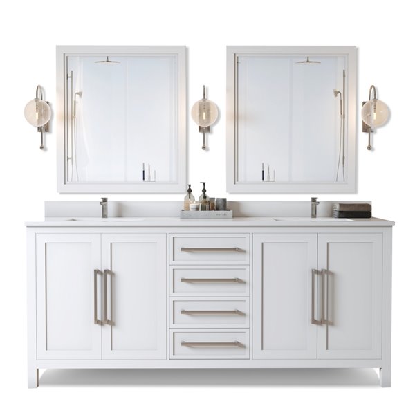 Urban Woodcraft Forest Made Aspen 72 In, How To Make A Single Sink Vanity Into Double