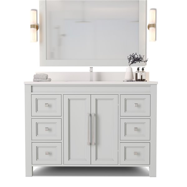 Urban Woodcraft Forest Made Alpine 48, Single Sink Bathroom Vanity Without Top
