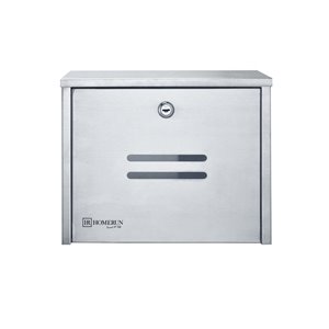 Homerun Smart & Safe 11.75-in x 10-in Stainless Steel Wall Mounted Lockable Mailbox