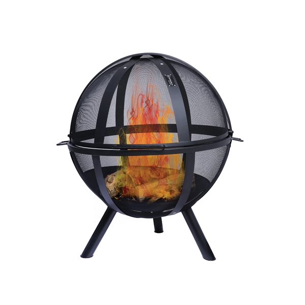 Black Steel Wood Burning Fire Pit, What To Burn In Fire Pit