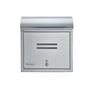 Homerun Smart & Safe 15-in x 14.5-in Stainless Steel Wall Mounted Lockable Front Opening Mailbox