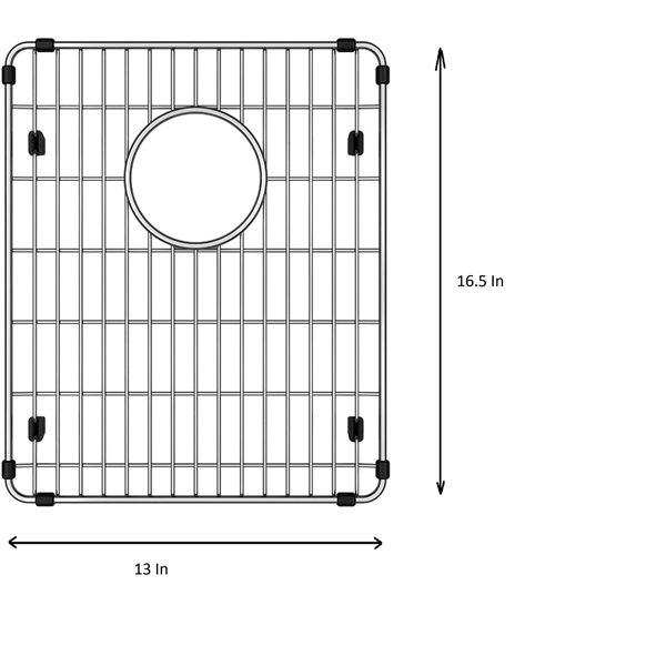 Elegant Stainless Elegant 16.50-in x 13-in Polished Stainless Steel Sink Grid