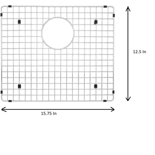 Elegant Stainless Elegant 12.50-in x 15.75-in Polished Stainless Steel Sink Grid