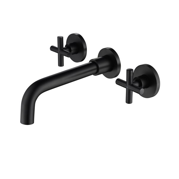 CASA Inc  2-handle Wall-mount Bathroom Sink Faucet in Matte Black