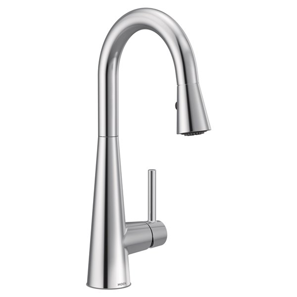 MOEN Sleek Chrome 1-handle Deck Mount High-arc Handle/lever Residential Kitchen Faucet