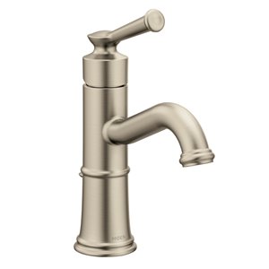 Robinet de lavabo Belfield de Moen, 1 poignée, 1 trou, WaterSense, nickel brossé (Drain compris)