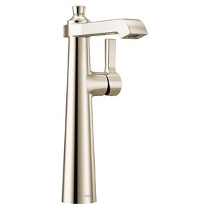 Robinet de lavabo Flara à 1 poignée de Moen, 1 trou, WaterSense, nickel poli