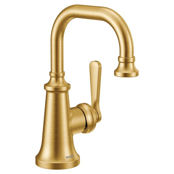 MOEN Colinet Brushed Gold 1-handle Single Hole Bathroom Sink Faucet (Drain Included)