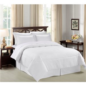 Swift Home 8-piece White Full Comforter Set