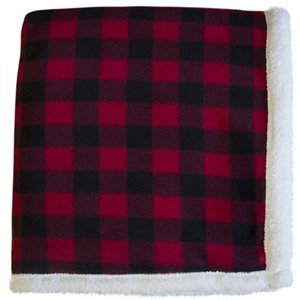 Couverture 50 po x 60 po en polyester rouge par Marin Collection