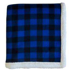 Couverture 60 po x 70 po en polyester bleu par Marin Collection
