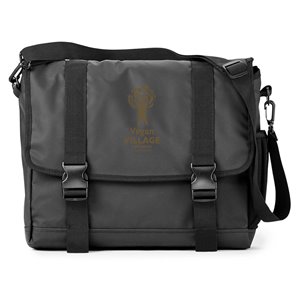 Marin Collection 16-in x 4-in x 12-in Black Messenger