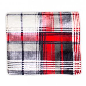 Couverture en polyester rouge 60 po x 70 po par Marin Collection