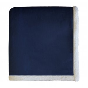 Couverture 50 po x 60 po en polyester bleu par Marin Collection