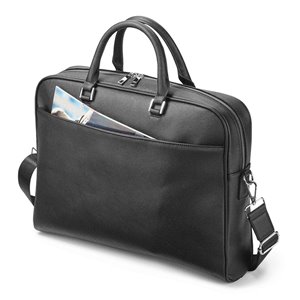 Marin Collection 17-in x 4-in x 13-in Black Messenger