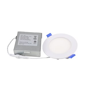 Éclairage encastré rond blanc à couleur réglable, équivalent de 60 watts, par Power Q