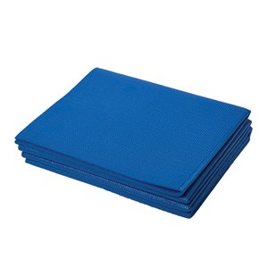 Tapis pliant de yoga antidérapant en plastique antimicrobien de Marin Collection, 24 po x 66 po, bleu