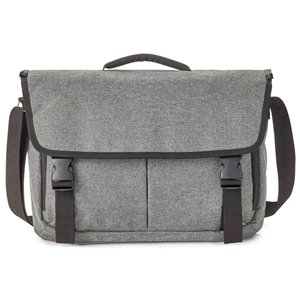 Sac de messager 15 po x 4 po x 11 po, gris, par Marin Collection