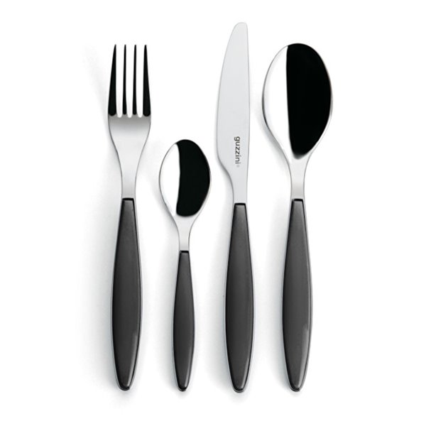 Guzzini Black 24-pieces Cutlery Sets
