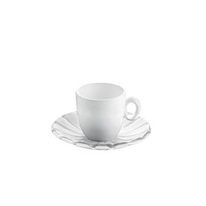 Guzzini Grace Clear 3-fl oz. Plastic Espresso Cups With Saucers - Set of 2