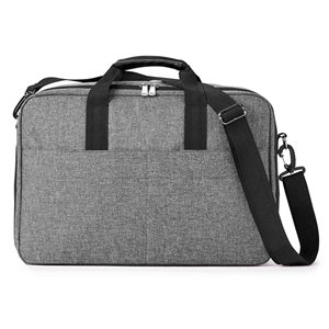 Marin Collection 17-in x 6-in x 12-in Grey Messenger