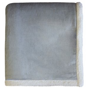 Couverture 50 po x 60 po en polyester gris par Marin Collection