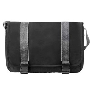 Marin Collection 16-in x 4-in x 11-in Black Messenger