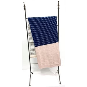 Myne Navy Blue, Pink and White 50-in x 60-in Acrylic Throw