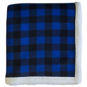 Couverture en polyester 50 po x 60 po, bleu, par Marin Collection