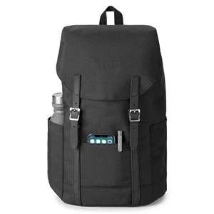 Marin Collection 12-in x 5.5-in x 17-in Black Backpack