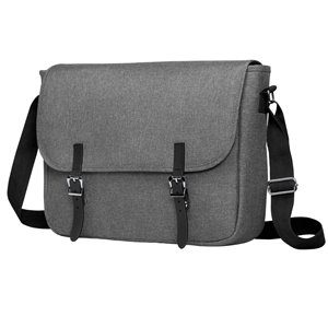 Marin Collection 15-in x 4-in x 11-in Grey Messenger