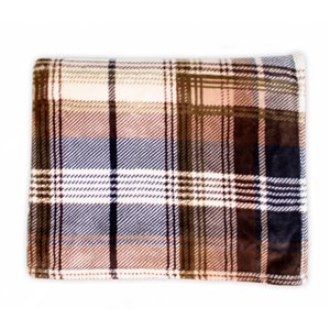 Couverture en polyester brun 60 po x 70 po par Marin Collection