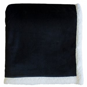 Couverture 50 po x 60 po en polyester noir par Marin Collection