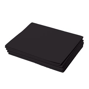 Tapis pliant de yoga antidérapant en plastique antimicrobien de Marin Collection, 24 po x 66 po, noir