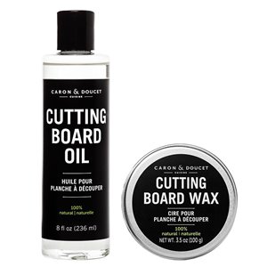 Caron & Doucet 2-Pieces Butcher Block/Cutting Board Conditioning Oil and Wood Finishing Wax