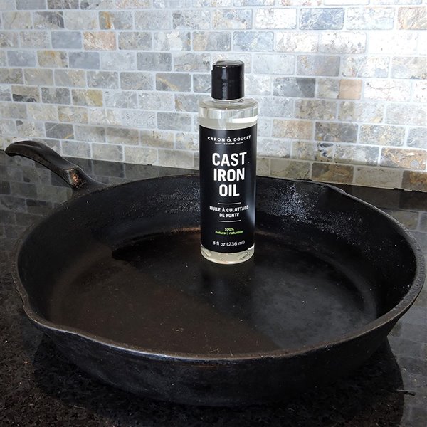 Caron & Doucet 100% Plant-Based Cast Iron Seasoning and Cleaning Oil 8-oz.