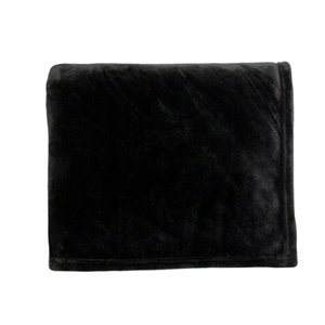 Couverture en polyester 50 po x 60 po, noir, par Marin Collection