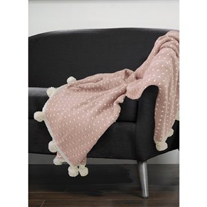 Myne Beige 50-in x 60-in Polyester Throw