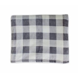 Couverture en polyester gris 60 po x 70 po par Marin Collection