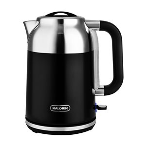 Bouilloire électrique rétro de Kalorik, 1,7 L, 7 tasses, noir