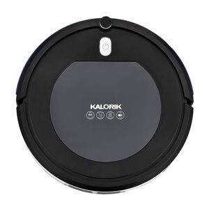 Aspirateur robot avec purificateur d'air ionique de Kalorik, noir et gris