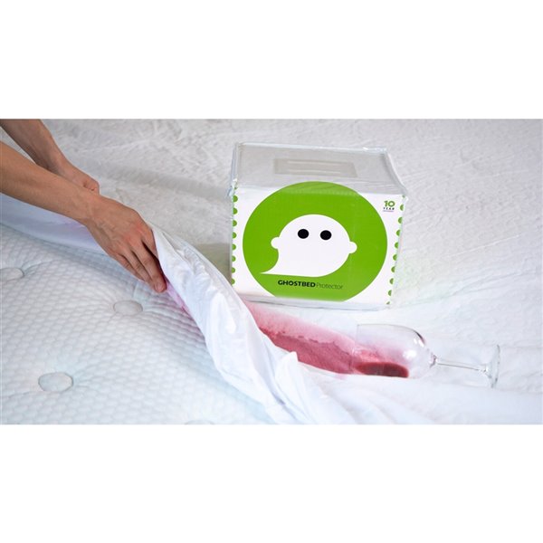 GhostBed 80-in D Cotton King Full Mattress Encasement Hypoallergenic Mattress Cover Bed Bug Protection