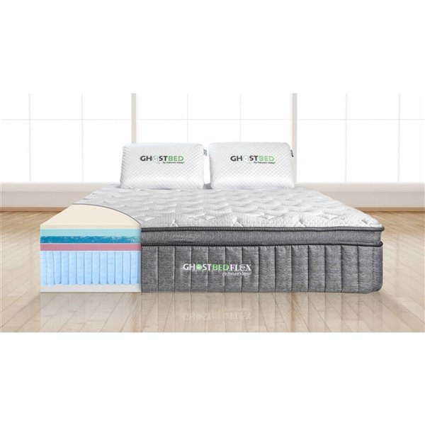 GhostBed Flex 13-in Medium Adjustable Queen Memory Foam Mattress