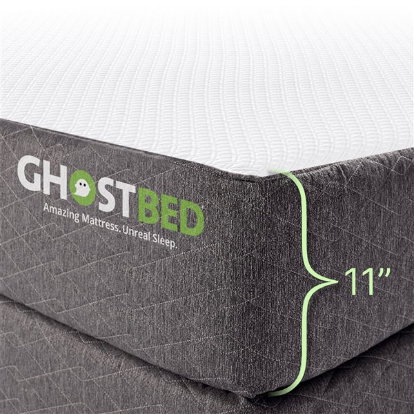 GhostBed Classic 11in Medium Adjustable Queen Memory Foam Mattress