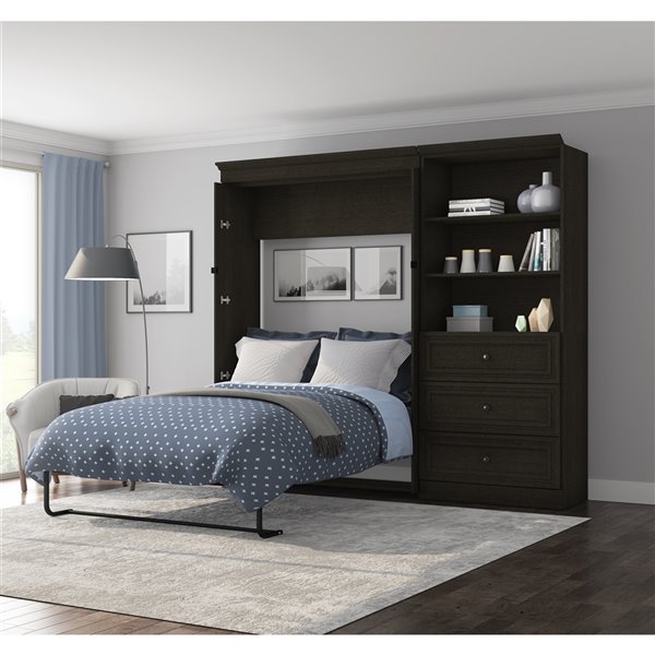 Murphy Bed Integrated Storage, Bestar Queen Murphy Bed Versatile Collection