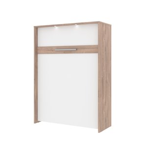 Bestar Cielo Rustic Brown & White Full Murphy Bed